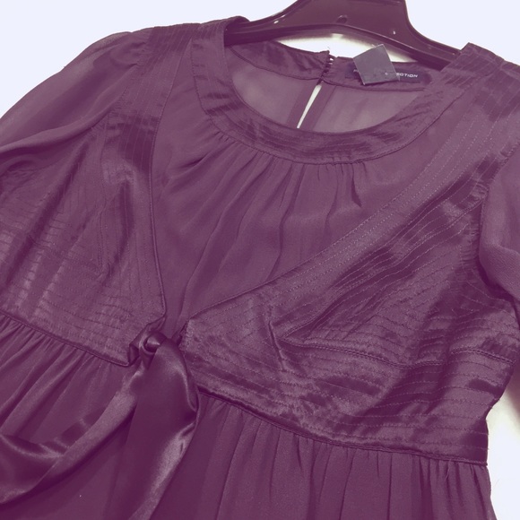 Long Sleeve Dress French Connection Silk Purple - Picture 8 of 8